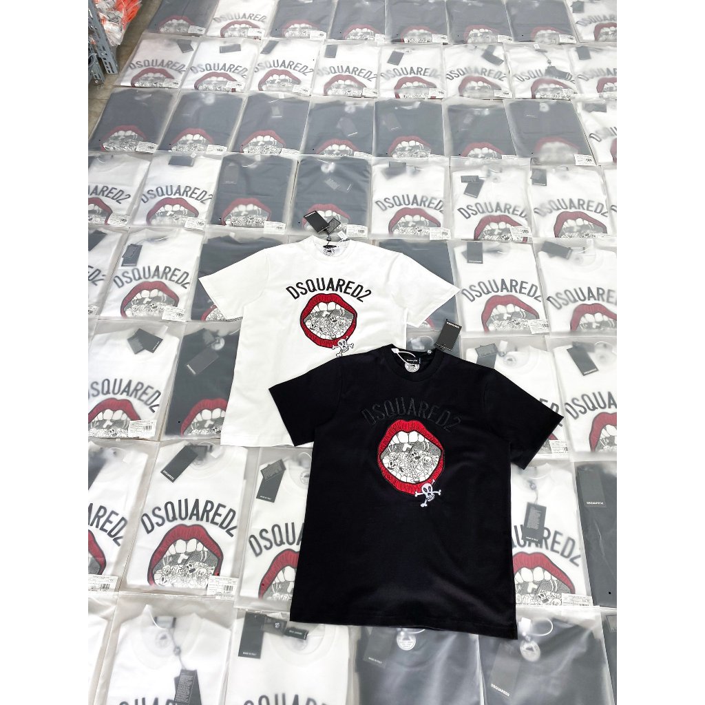 Áo Thun DSQ2 thêu môi unisex Siêu Cấp mua hè