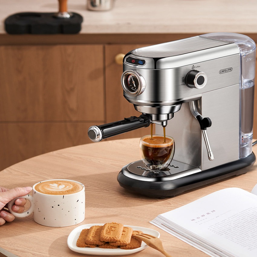 Máy Pha Cafe LFFE Tự Động Vừa Xay Vừa Pha 12 Cốc/1 Lần Xay, Máy Pha Cà Phê Mini Cho Gia Đình, Văn Phòng, Quán Cafe