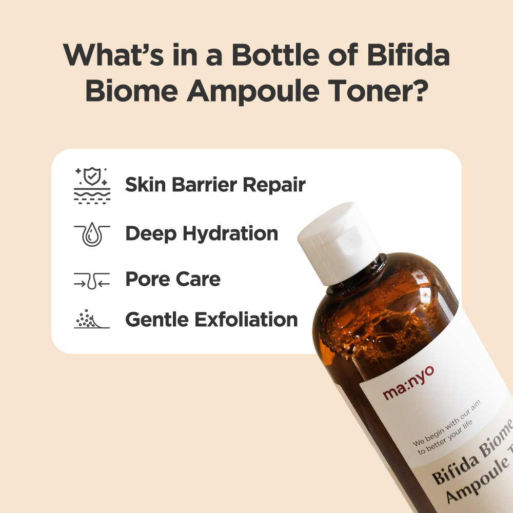Nước hoa hồng Ma:nyo Bifida Biome Ampoule Toner Manyo