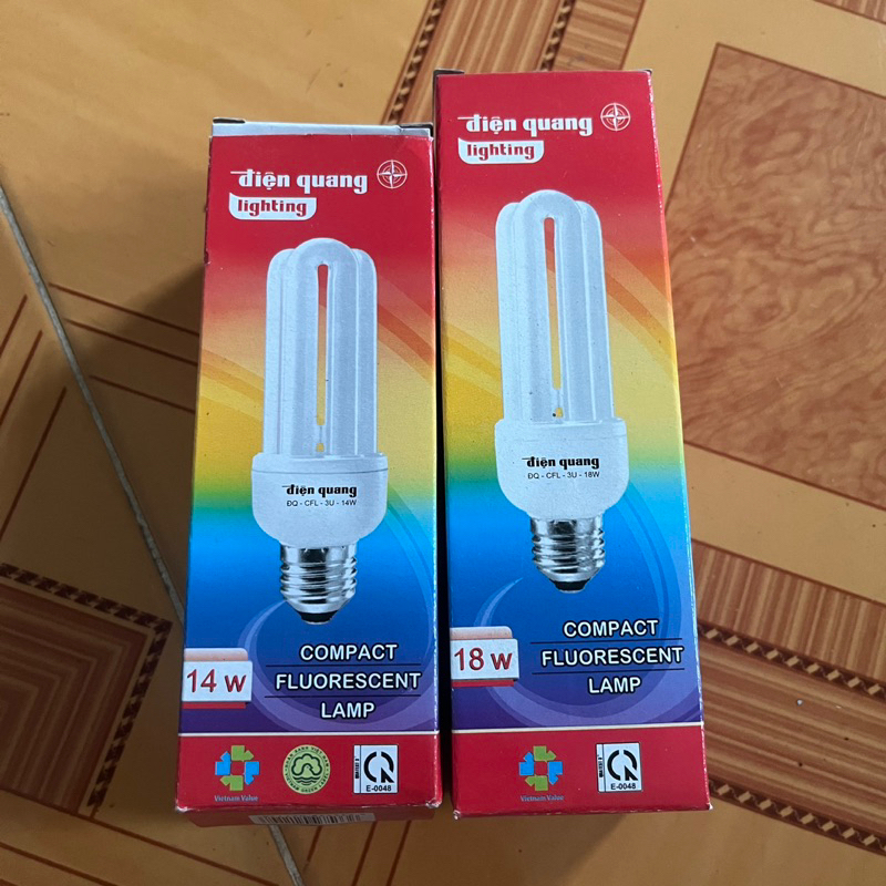 Bóng đèn Compact, bóng đèn chữ U Điện Quang 14w, 18w