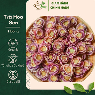 1 bông trà hoa sen đồng tháp sấy khô nguyên bông - trà thảo mộc treesy - trà hoa quả