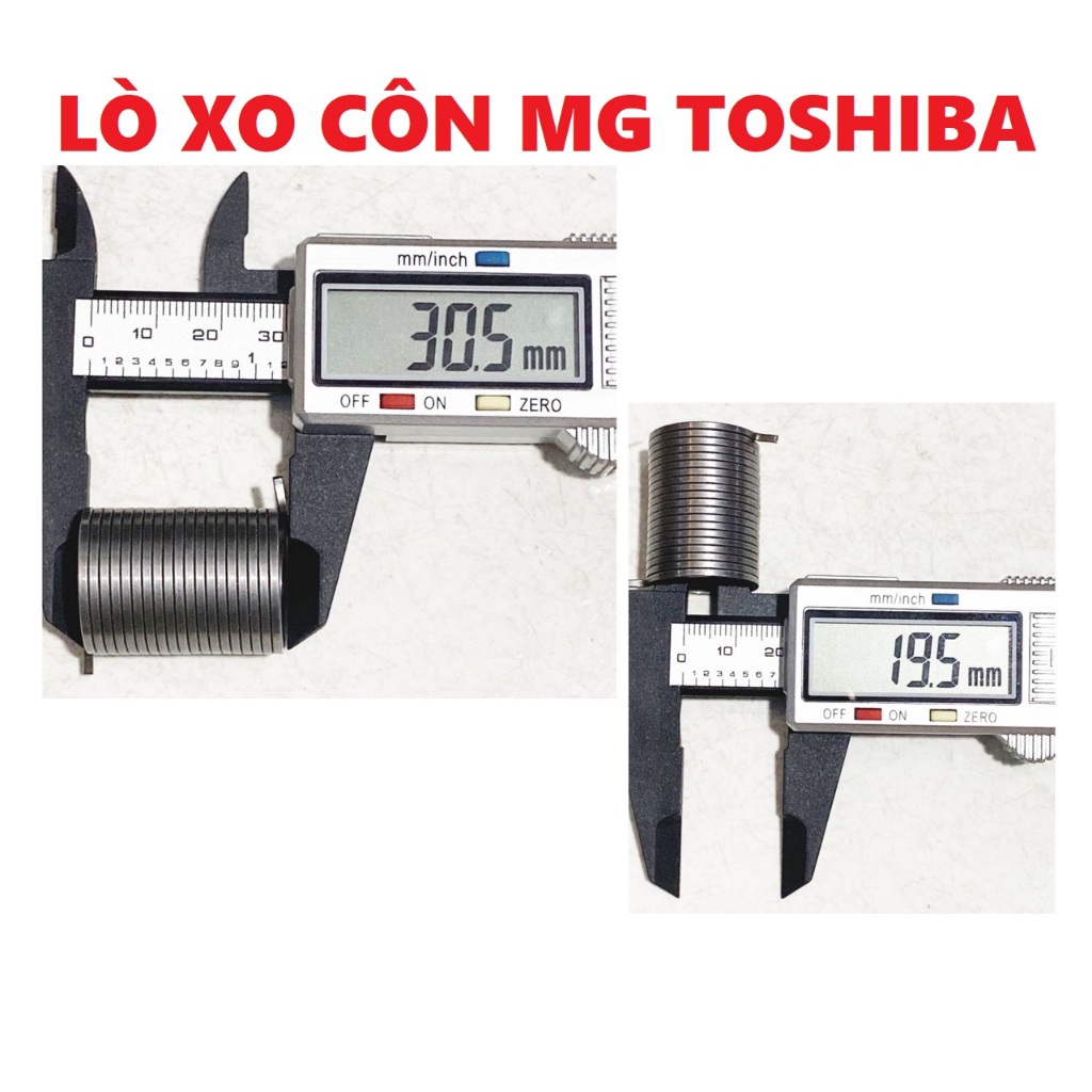 Lò xo côn hộp số máy giặt Toshiba chọn đúng kích thước như hình