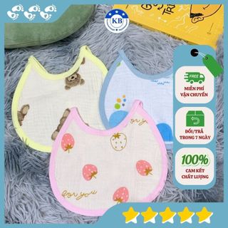 Yếm xô buộc dây mềm mịn 100% cotton organic cho bé