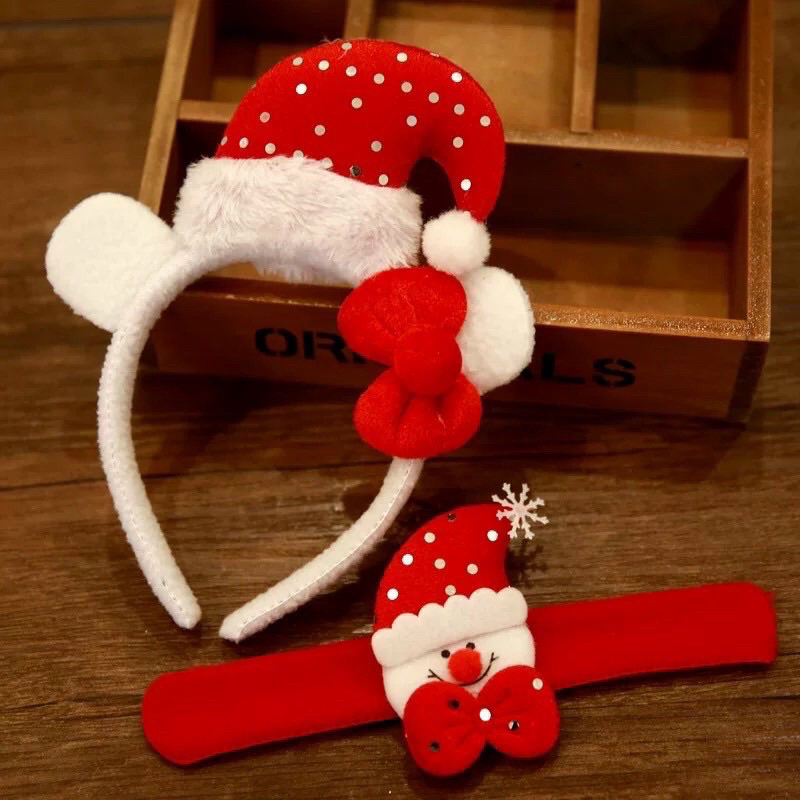 Set băng đô + dây tay đập Noel.
