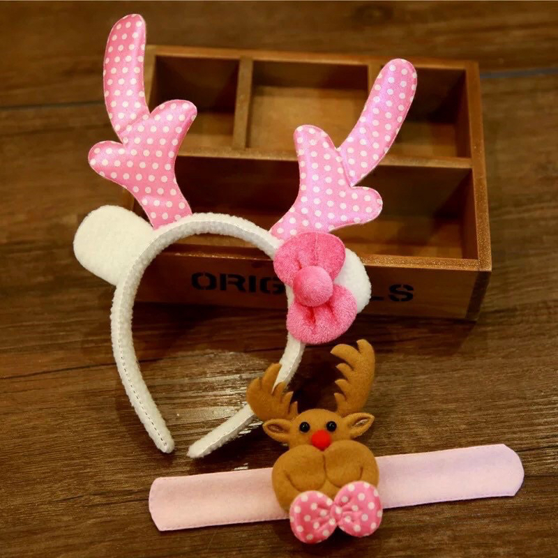 Set băng đô + dây tay đập Noel.