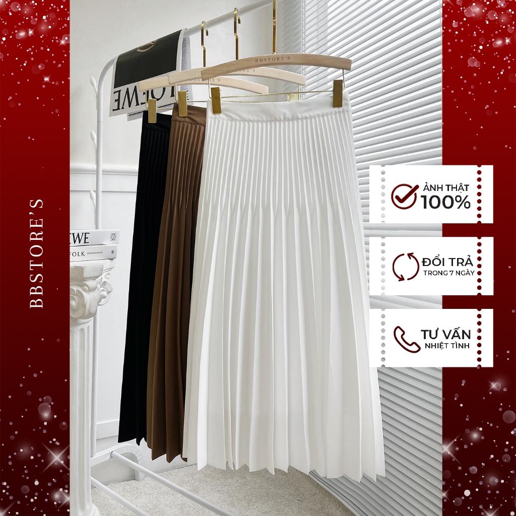 BBSTORE'S Chân Váy Xếp Ly Form Xòe Thời Trang Đi Làm Thanh Lịch -V2146