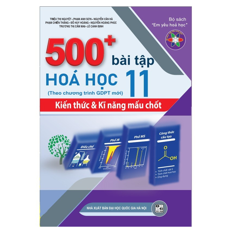 Sách - 500+ Bài Tập Hóa Học 11 Kiến thức và Kĩ năng mấu chốt - Theo chương trình GDPT mới