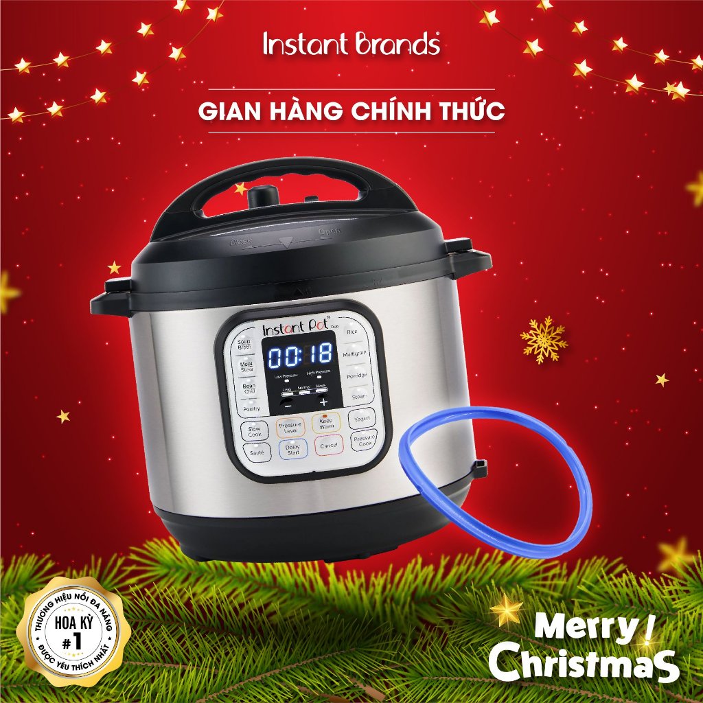 Nồi áp suất điện đa năng Instant Pot DUO 60 V5 ( dung tích 5.7 lít) và 1 thay thế cho nồi áp suất dung tích 5,7L