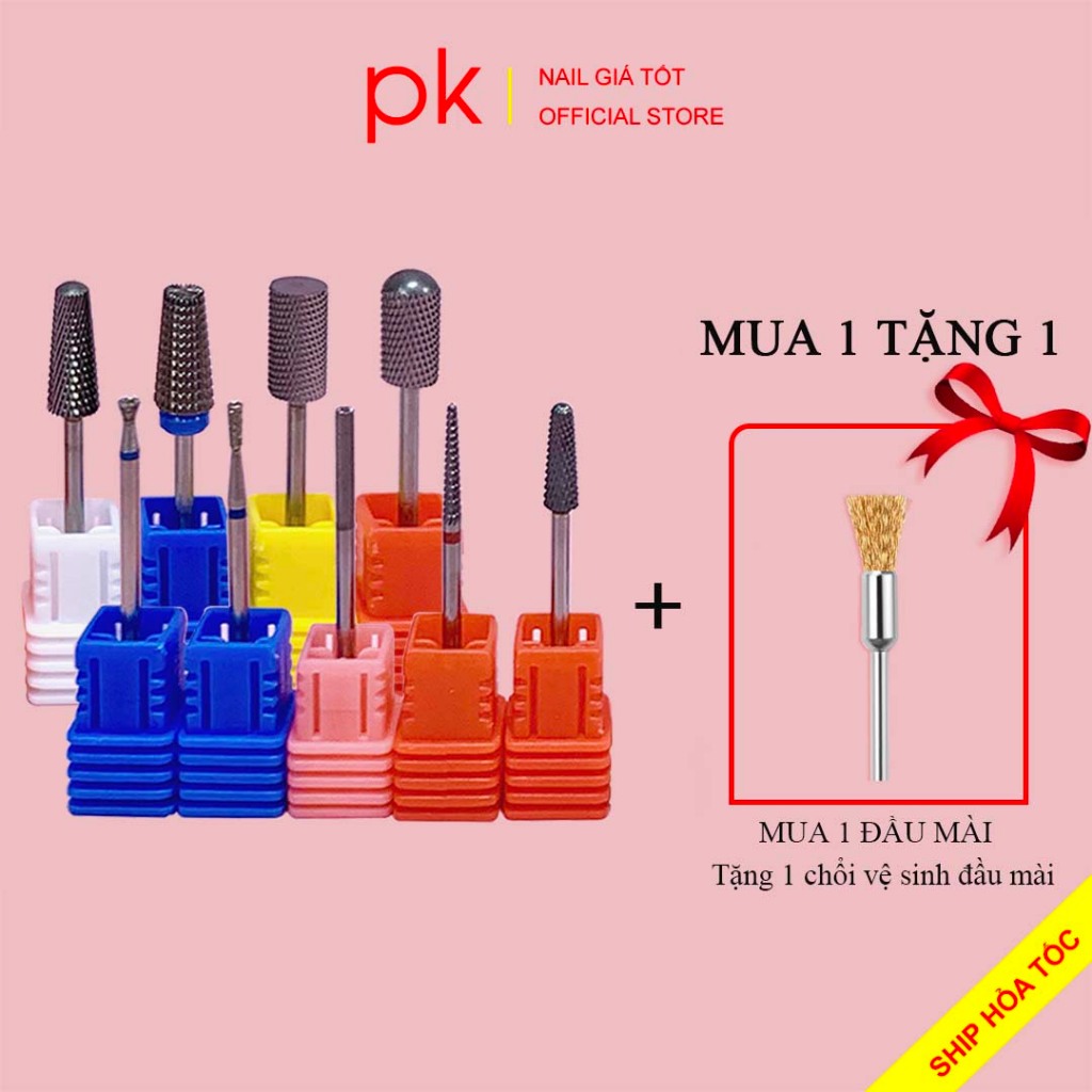 Đầu mài móng bằng thép titan không gỉ chuyên dùng phá gel, mài mịn móng, đẩy da ẩn
