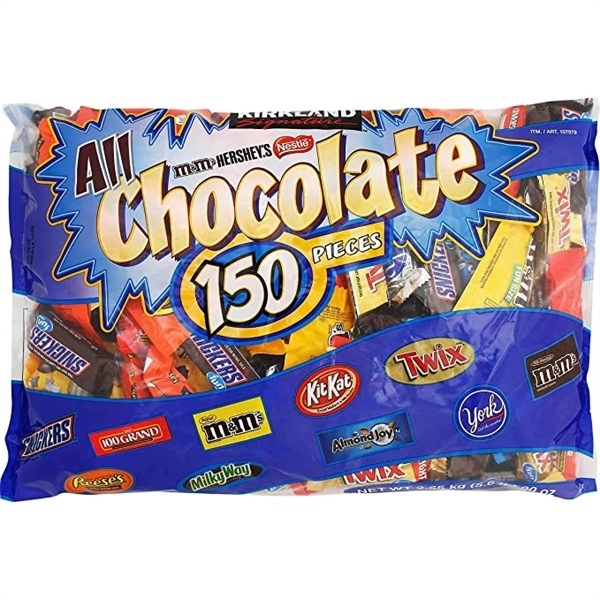 Kẹo Socola tổng hợp all Kirkland Signature chocolate 150 gói Snickers, M&M Milk ..quà tặng, quà biếu tết