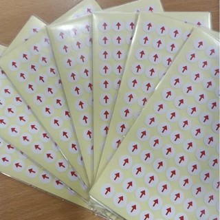 Xấp 10 tờ Decal mũi tên
