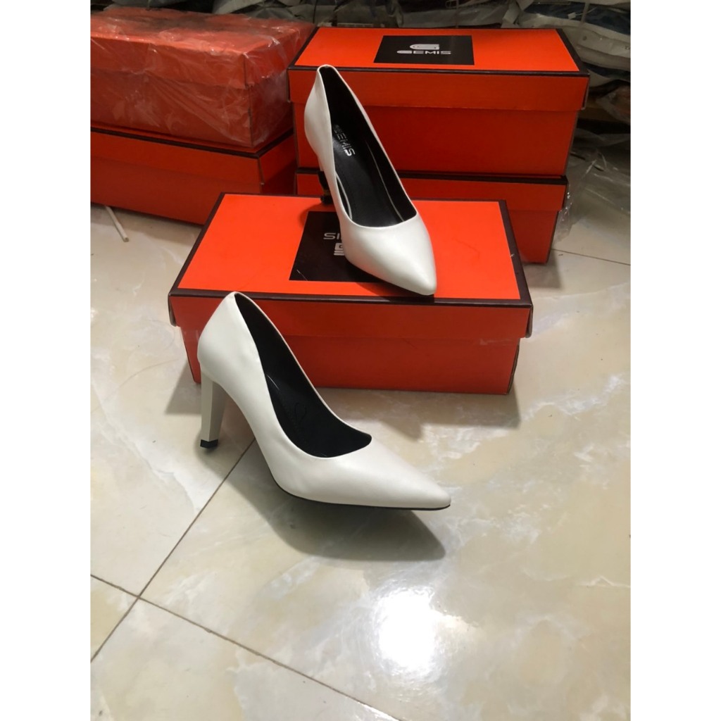 Giày cao gót nữ 8 phân chất da lì cao cấp mềm đẹp êm chân