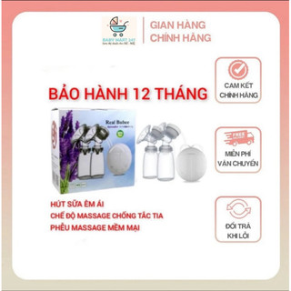 Máy hút sữa điện đôi real bubee Nhật bản, máy hút mạnh, chạy êm, chế độ massage mới nhất