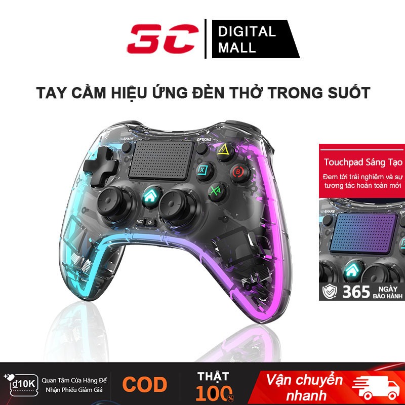 Tay cầm chơi game loại mới bluetooth Switch RGB đa sắc màu, có thể sử dụng với hệ điều hành android ios máy tính
