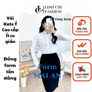 Áo sơ mi trắng công sở nữ MAI AN tay dài form nhỏ mặc cực tôn dáng sang trọng SMTD01