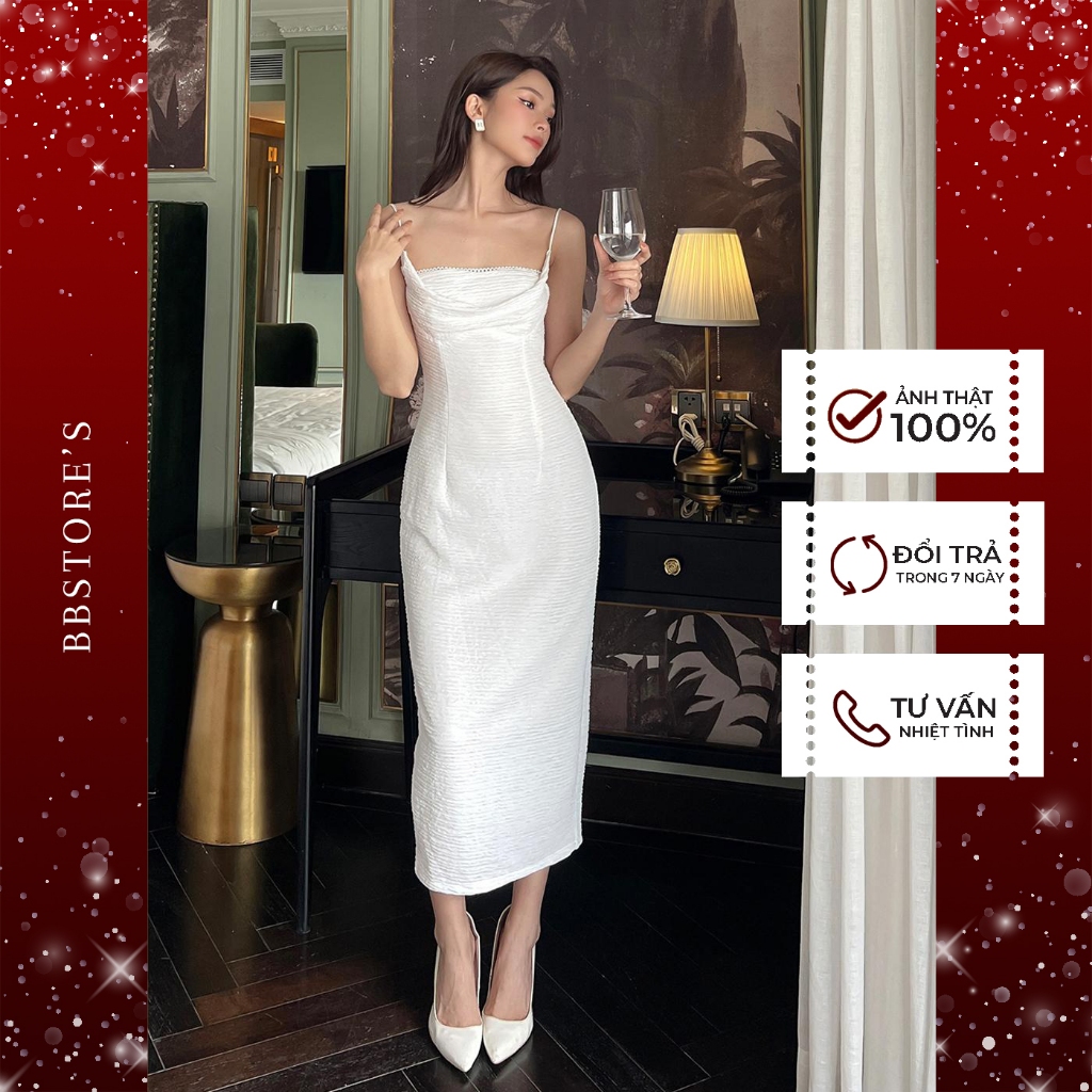 BBSTORE'S Đầm Body Hai Dây Dự Tiệc Tôn Dáng -D2033