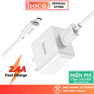 Bộ sạc nhanh Micro Hoco công suất 2.1A chống quá tải nhiệt dùng cho máy android và nhiều thiết bị