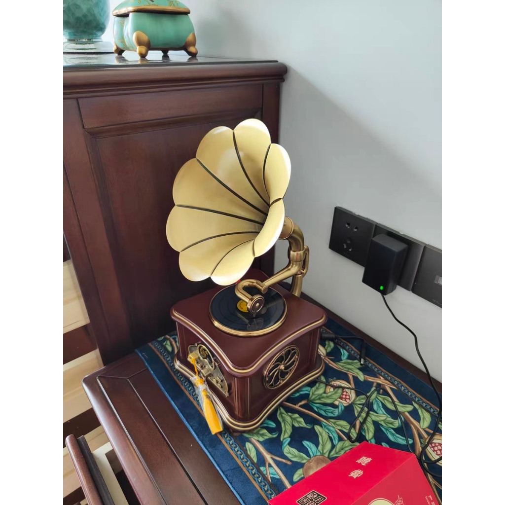 Máy phát nhạc loa kèn để bàn mini - Nghe nhạc bằng USB và Bluetoot - Decor sang trọng, âm thanh tuyệt hay - Mã MPN26