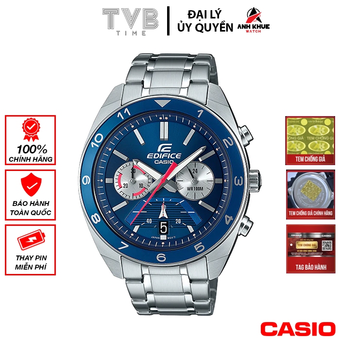 Đồng hồ nam Casio Edifice chính hãng Anh Khuê EFV-590D-2AVUDF (44mm)