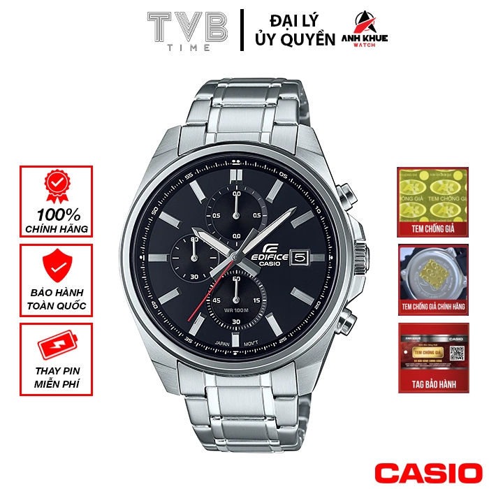 Đồng hồ nam Casio Edifice chính hãng Anh Khuê EFV-610D-1AVUDF (43mm)