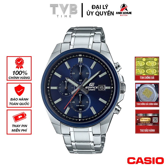Đồng hồ nam Casio Edifice chính hãng Anh Khuê EFV-610DB-2AVUDF (43mm)