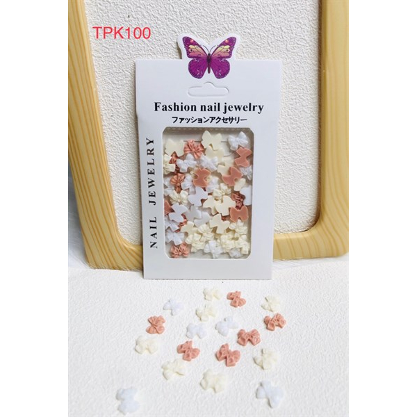 Túi phụ kiện Nơ đủ mẫu  - Túi charm chuyên dùng trang trí móng tay chân - Sushi nail mi