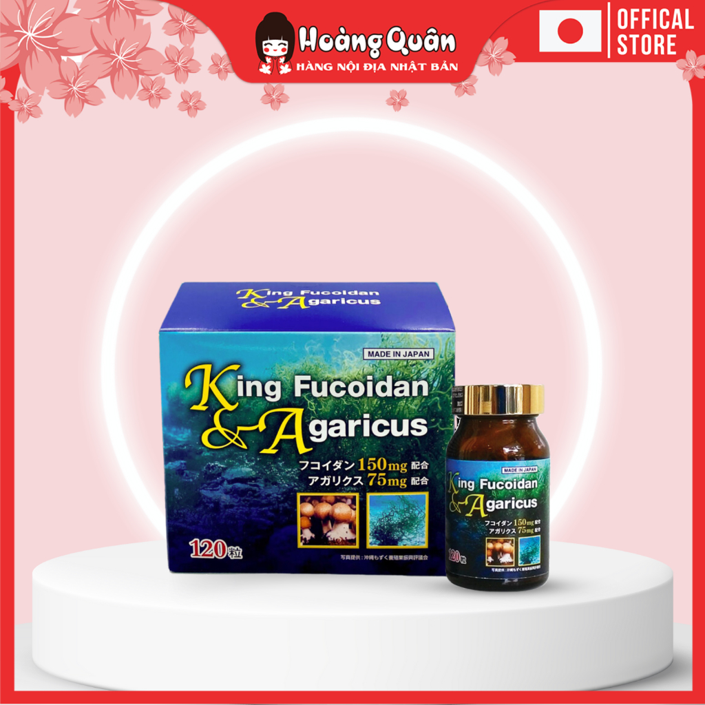 Viên uống King Fucoidan Agaricus 120 viên | Hoàng Quân - Hàng nội địa Nhật