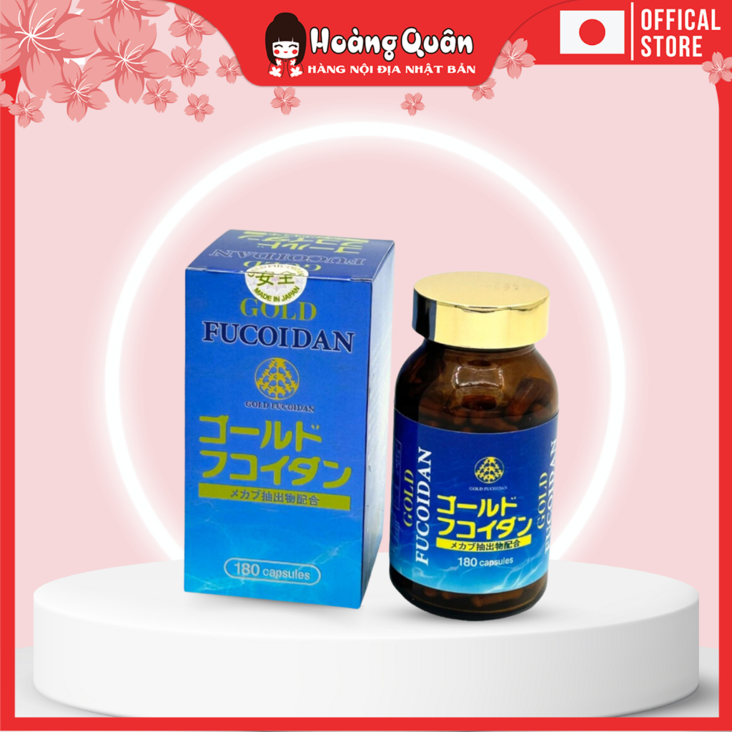 Viên uống Fucoidan Gold 180 viên tăng cường sức khỏe | Hoàng Quân - Hàng nội địa Nhật