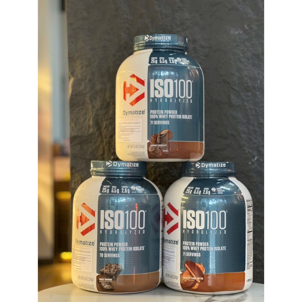 Bột đạm dinh dưỡng thể thao thể hình ISO100 HYDROLYZED 2.3KG hỗ trợ tăng cơ từ thương hiệu DYMATIZE