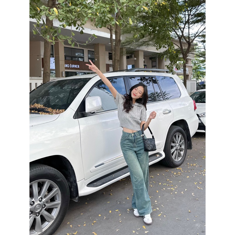 Áo Len PoLo - 603967 - 3 Nút - Đan Xoắn