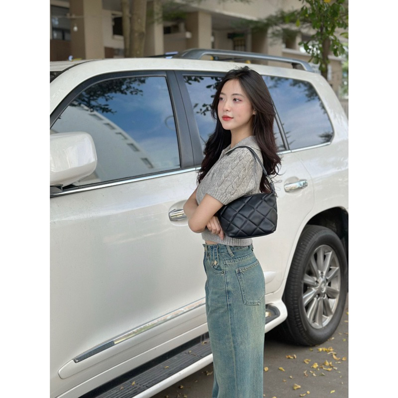 Áo Len PoLo - 603967 - 3 Nút - Đan Xoắn