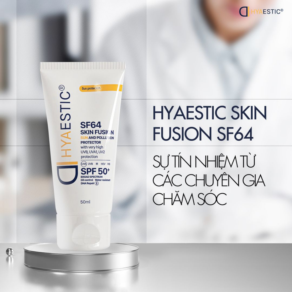 Kem chống nắng bảo vệ tối đa Hyaestic Skin Fusion SF64 Sun And Pollution Protector SPF50+
