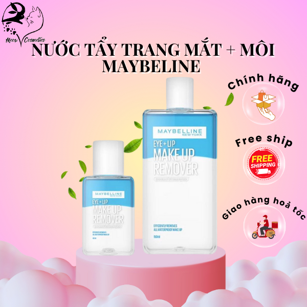 Nước Tẩy Trang Mắt Môi Chuyên Dụng 2 lớp Maybelline New York Eye & Lip Makeup Remover A1