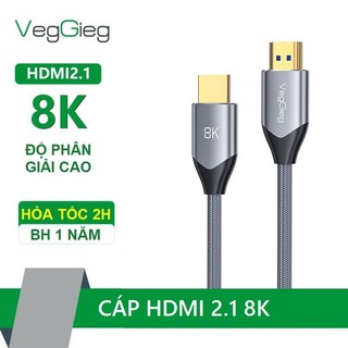 Dây hdmi 2.1 dài 1.5m 2m 3m 5m siêu tốc độ cao 8k/60hz 4k/120hz veggieg