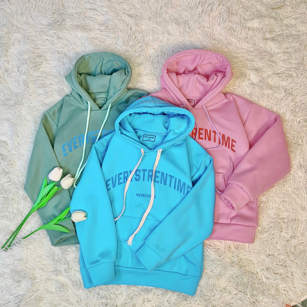Áo thu đông cho bé gái. áo hoodie bé gái fom rộng chất nỉ dày dặn hot trend 2024