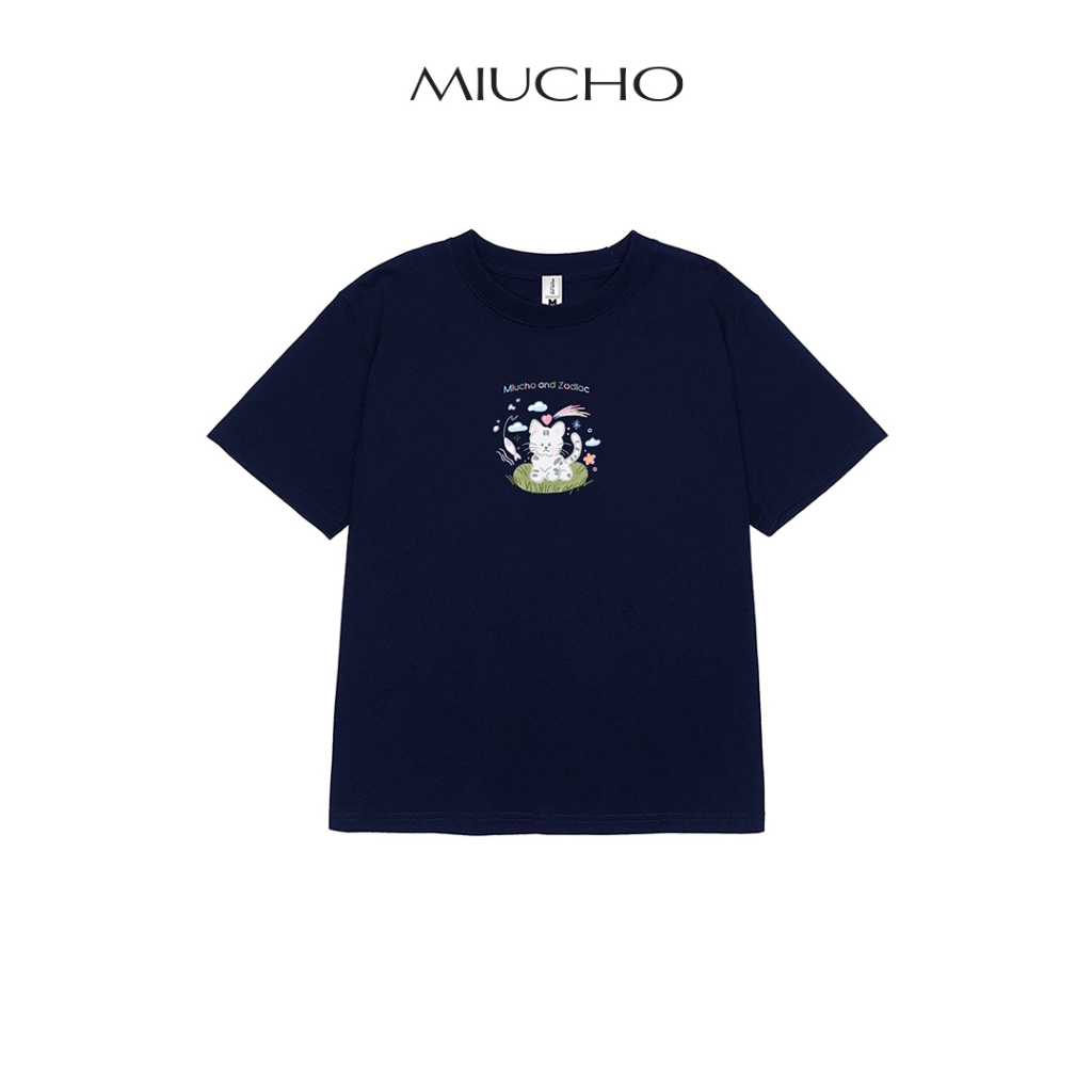Áo baby tee 12 con giáp tuổi Mão ( tuổi mèo) ABD398 Miucho cotton cổ tròn in graphic