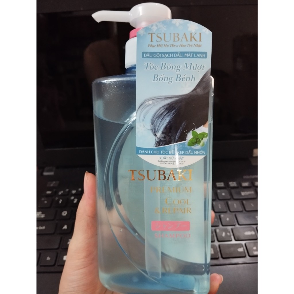 Dầu Gội Sạch Dầu Mát Lạnh Tsubaki Cool & Repair Shampoo 490ml