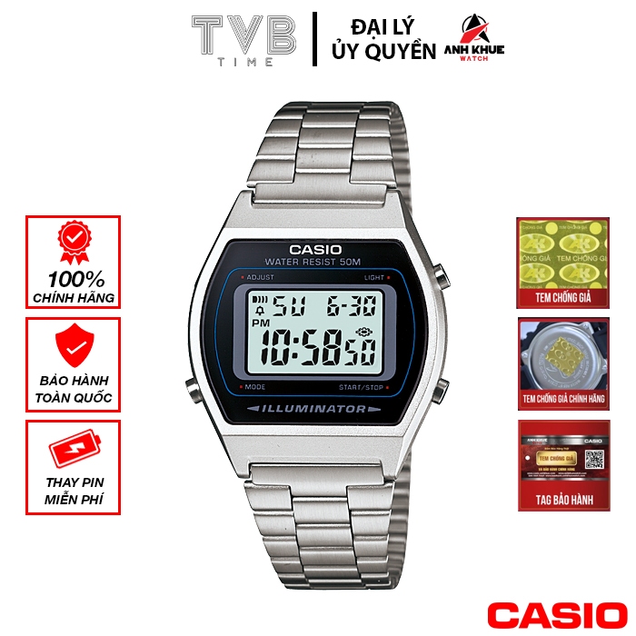 Đồng hồ nữ dây kim loại Casio chính hãng B640WD-1AVDF (35mm)