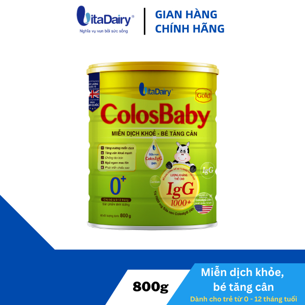 Sữa bột Colosbaby Gold 0+ 800g - thùng 12 lon - VitaDairy