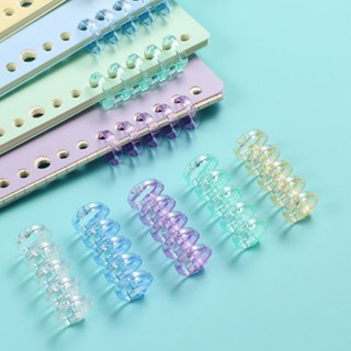 Thanh còng nhựa sổ Binner trong suốt cao cấp, thanh đóng gáy sách 5 lỗ đủ màu