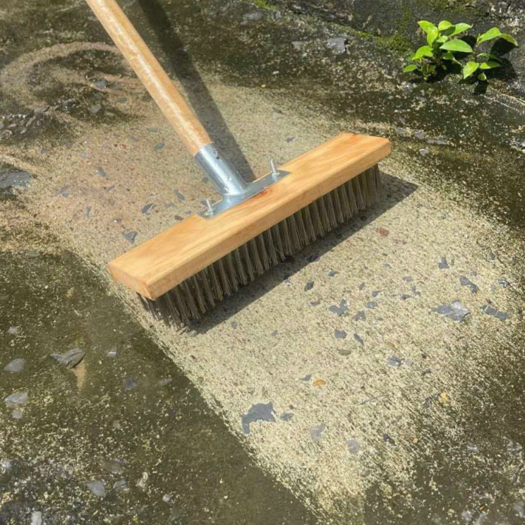Đầu chổi sắt mạ đồng chà cọ rong rêu ố vàng sàn nhà sân vườn bể bơi  dài 20 và 30 cm
