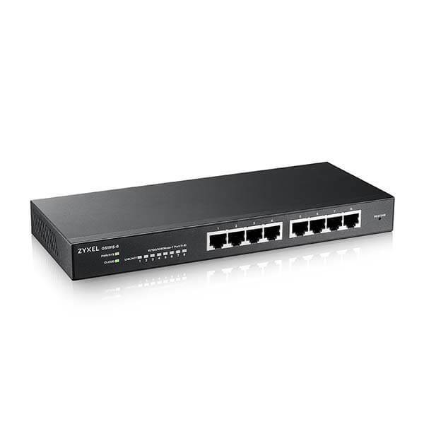 Switch Zyxel GS1915-8  8 Cổng GbE Quản Lý Thông Minh, Linh Hoạt giữa Standalone và Nebula Cloud