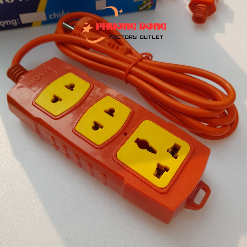 Ổ cắm điện chịu tải cao 3 lỗ 6000W (có loại kèm dây + phích cắm chịu tải)