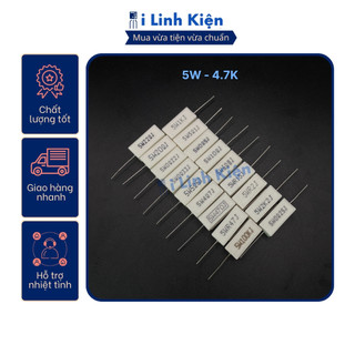 Điện trở sứ 5w 4.7k 5% chất lượng tốt