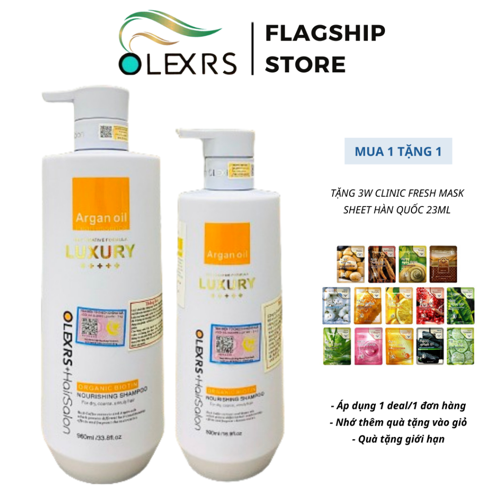 Dầu Gội Phục Hồi, Chống Rụng Tóc Olexrs Hair Salon Luxury 500ml/960ml (Luxury)