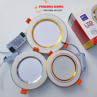 Đèn led âm trần downlight thạch cao 7w 9w 12w 3 màu ánh sáng trắng  Phương Đông