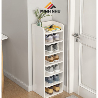 Giá kệ để giày dép đứng 3 5 7 tầng MINH NHƯ bằng gỗ MDF đa năng thông minh giúp tiết kiệm không gian - D09