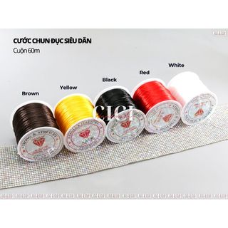 Cước chun đục siêu dãn Cici Handmade hạt cườm nguyên liệu tự làm kẹp tóc cô dâu đính kết làm vòng tay