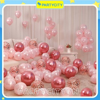 Set 30 bóng bay trang trí phòng cưới, bóng bay trang trí sinh nhật, party mix các màu sequin, siêu nhũ, siêu dày 2 lớp