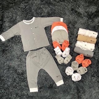 Bộ Dài Tay Thun Lạnh Cho Bé Gái, Bé Trai Minky Mom Vải Cotton 100% cài cúc giữa , Bộdài tay nằm điều hòa cho bé